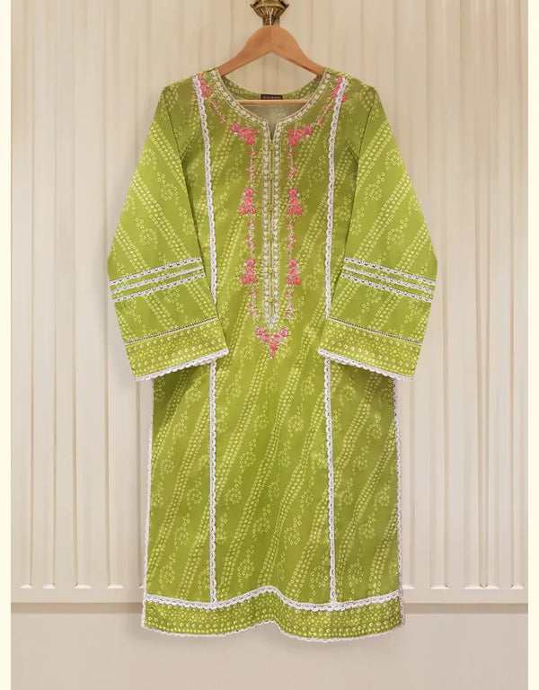 Agha noor -   Printed Green PREMIUM DIGITAL PRINTED PURE LAWN SHIRT