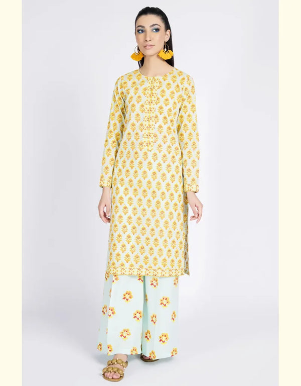 Kayseria -  2Pc Printed Lawn Shirt Paired With Printed Trouser